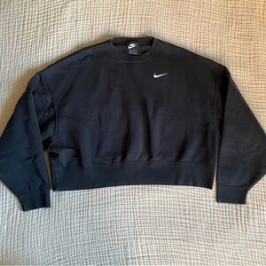 Nike Cropped Black Sweatshirt Size Small
